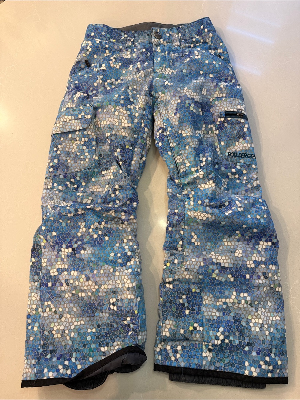 Boulder Gear Kids' Blue Mosaic Snow Pants